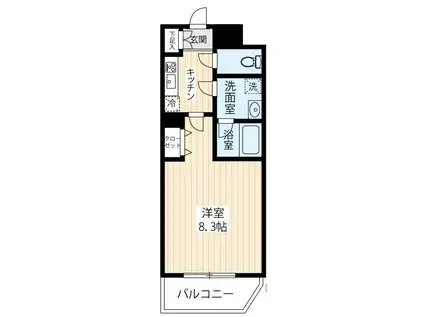 ARCOBALENO MUSASHIKOSUGIII(1K/3階)の間取り写真