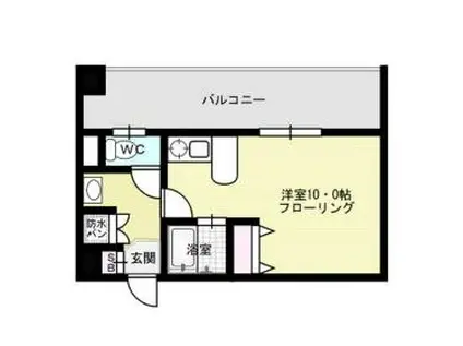 パークコート箱崎イースト(ワンルーム/2階)の間取り写真