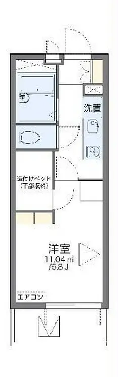 レオパレスフルリール 4階階 間取り