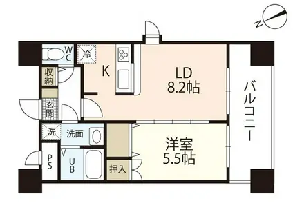 JGRACE 河原町(1LDK/5階)の間取り写真