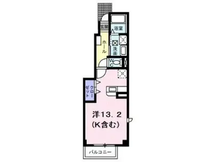 スティブル備後(ワンルーム/1階)の間取り写真