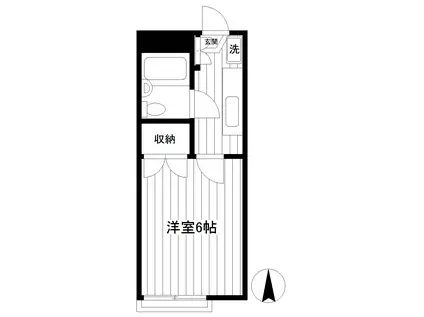 曽我マンション(1K/2階)の間取り写真