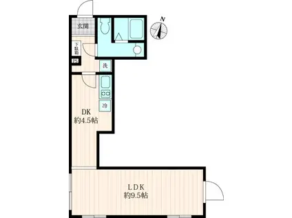 INFINA志村三丁目(1DK/2階)の間取り写真