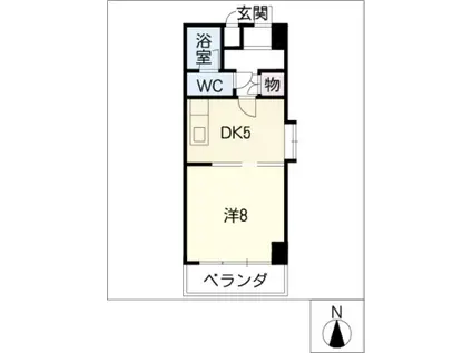 パセール長良(1DK/3階)の間取り写真