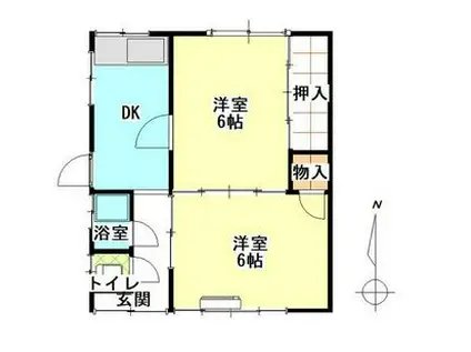 伊木II(2K/1階)の間取り写真