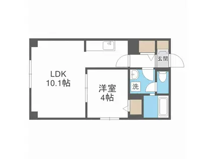 レコルト円山(1LDK/2階)の間取り写真