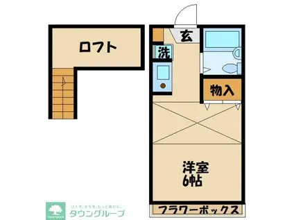 グレン・モア(ワンルーム/1階)の間取り写真