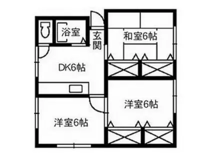 山崎コーポ(3DK/2階)の間取り写真
