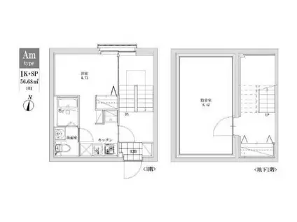 LEGALAND江古田(2K/1階)の間取り写真