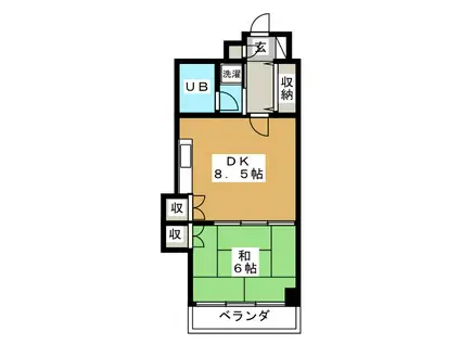 NKコーポ(1DK/4階)の間取り写真