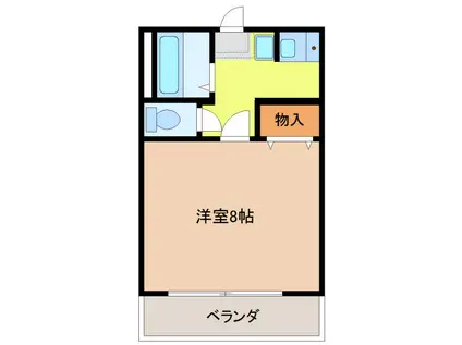 パ-クハイツ 原(1K/2階)の間取り写真