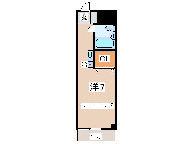 太田YSビル(ワンルーム/2階)の間取り写真