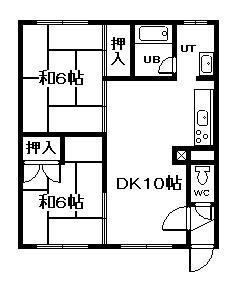 コーポ トパーズ(2LDK/2階)の間取り写真