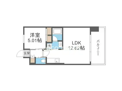 プレジオ三国EURO(1LDK/2階)の間取り写真