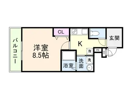 フジパレス三国ヶ丘I番館(1K/1階)の間取り写真