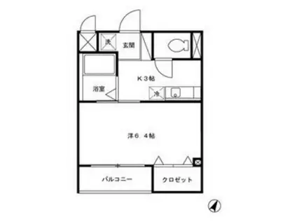 G.M.COURT(1K/2階)の間取り写真