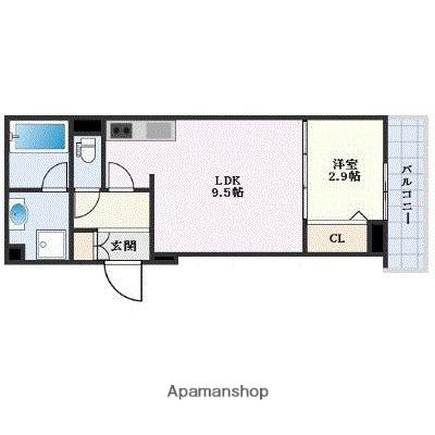 シャーメゾン日赤通(1LDK/3階)の間取り写真