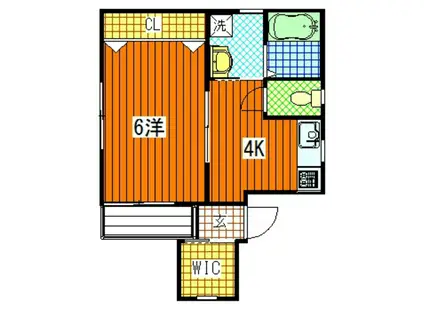 アイランドビル16(1K/2階)の間取り写真