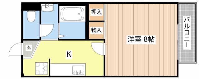 サンフレッシュ(1K/2階)の間取り写真