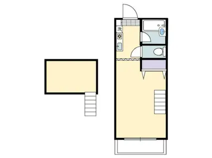 プラウド ヒルズ(1K/1階)の間取り写真