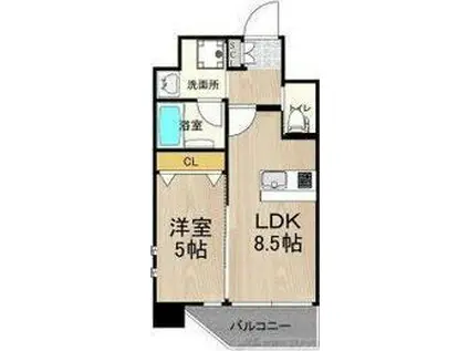 プレジオ江坂II(1LDK/4階)の間取り写真