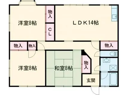 コーポ内山(3LDK/2階)の間取り写真
