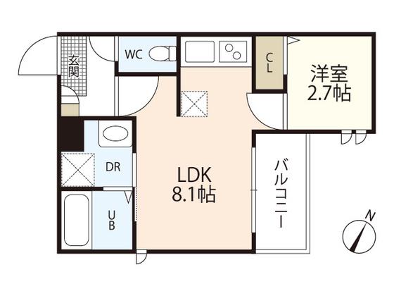 REGALEST-SMART SALVIA(1LDK/1階)の間取り写真