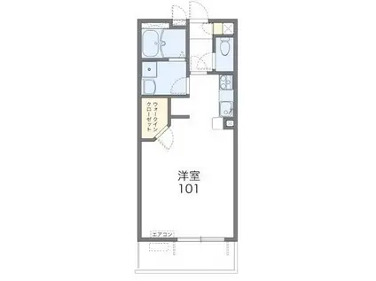 レオネクストインフィールドII(ワンルーム/1階)の間取り写真