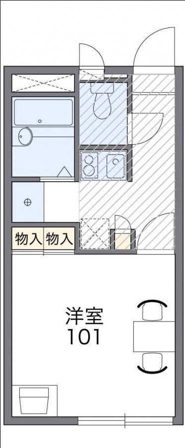 レオパレス三郷中央 吉(1K/2階)の間取り写真