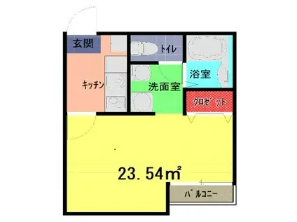 プラージュ春日部(1K/1階)の間取り写真