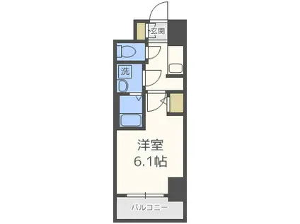 S-RESIDENCE南堀江(1K/12階)の間取り写真