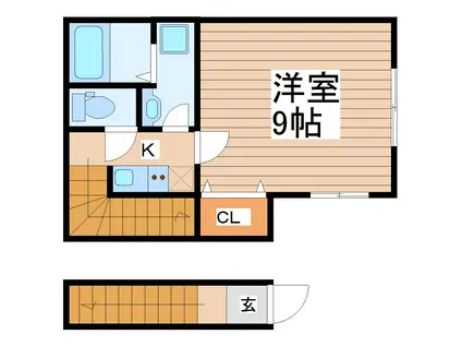 メゾン・ド・マノン(1K/2階)の間取り写真