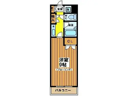 ベルウッド明大前(1K/2階)の間取り写真