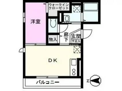 CHARMANT COURT M´S III(1DK/3階)の間取り写真
