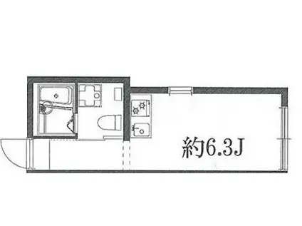 ゴールドシティ江戸川橋(ワンルーム/3階)の間取り写真