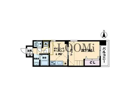 キリンコンプリート(1DK/7階)の間取り写真