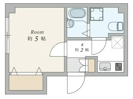 メゾン村上(1K/2階)の間取り写真