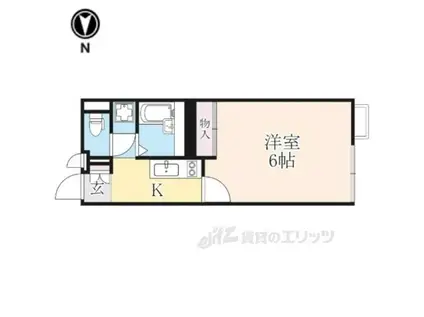 レオネクストボヌール南呉服(1K/2階)の間取り写真