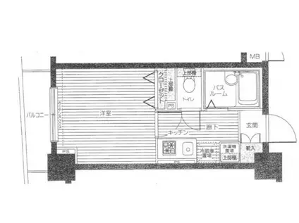 フェニックス日本橋浜町公園(1K/7階)の間取り写真