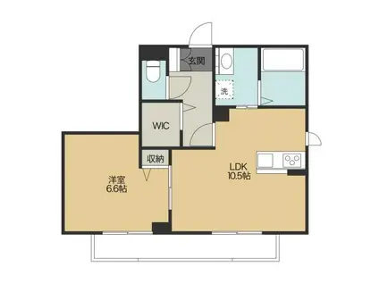 ヴィラカリーノ(1LDK/2階)の間取り写真