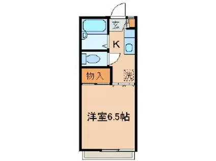 リバーヒルズ(1K/1階)の間取り写真