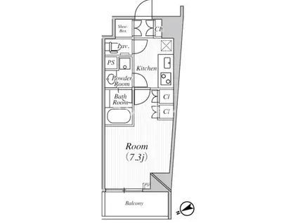 BLANCCIEL東蒲田(1K/9階)の間取り写真