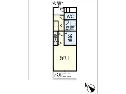 HEBEL MAISON 八事(1K/2階)の間取り写真
