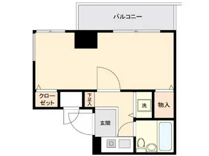 ライオンズマンション門前仲町第5(1K/2階)の間取り写真