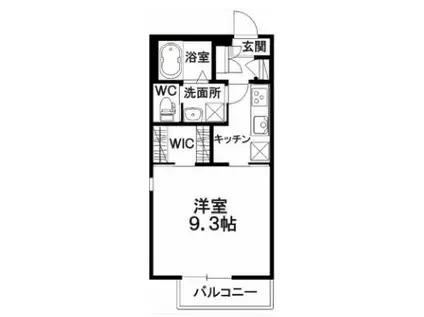シャーメゾンプラントB(1K/1階)の間取り写真