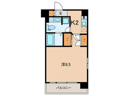 ADEN麻布十番(1K/8階)の間取り写真
