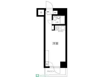 江戸川橋センチュリープラザ21(ワンルーム/8階)の間取り写真