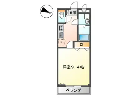 FSCOURT(1K/1階)の間取り写真