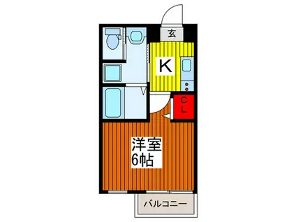 フィオーレ西川口(1K/4階)の間取り写真