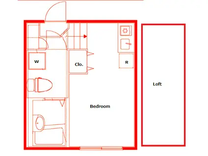 グランコンフォール武蔵小杉(ワンルーム/2階)の間取り写真